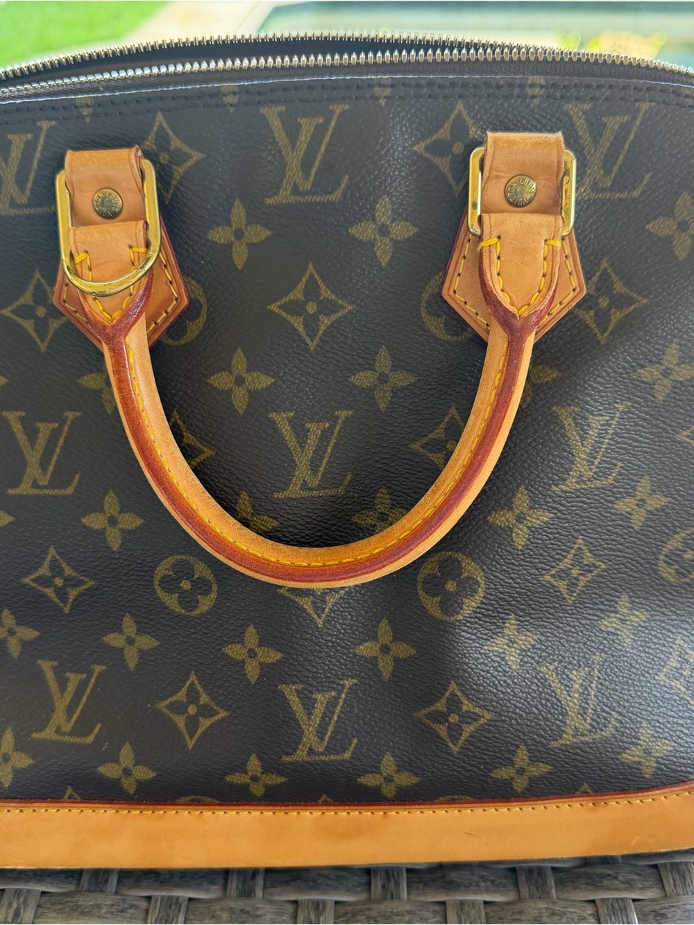 Louis Vuitton Monogram Alma Handbag - Brown/Tan/Gold